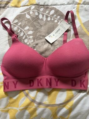 Dkny Rose Pink Seamless Light Support Bralette